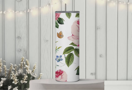 Flowers 20 oz tumbler